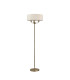 Banyan 3 Light Switched Floor Lamp With 45cm x 15cm Dual Faux Silk Shade Nude Beige/Moonlight Antique Brass-4
