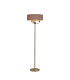 Banyan 3 Light Switched Floor Lamp With 45cm x 15cm Dual Faux Silk Shade Taupe/Halo Gold Antique Brass-1