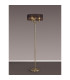Banyan 3 Light Switched Floor Lamp With 45cm x 15cm Black Organza Shade Antique Brass/Black-2