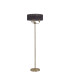 Banyan 3 Light Switched Floor Lamp With 45cm x 15cm Black Organza Shade Antique Brass/Black-4