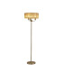 Banyan 3 Light Switched Floor Lamp With 45cm x 15cm Soft Bronze Organza Shade Antique Brass/Soft Bronze-1