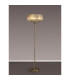Banyan 3 Light Switched Floor Lamp With 45cm x 15cm Grey Organza Shade Antique Brass/Grey-2