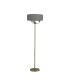 Banyan 3 Light Switched Floor Lamp With 45cm x 15cm Grey Organza Shade Antique Brass/Grey-4