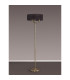 Banyan 3 Light Switched Floor Lamp With 45cm x 15cm Black Organza Shade Antique Brass/Black-11