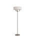 Banyan 3 Light Switched Floor Lamp With 45cm x 15cm Faux Silk Shade Satin Nickel/White-4
