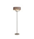 Banyan 3 Light Switched Floor Lamp With 45cm x 15cm Faux Silk Shade Satin Nickel/Grey-1