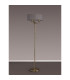 Banyan 3 Light Switched Floor Lamp With 45cm x 15cm Grey Organza Shade Antique Brass/Grey-11