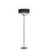 Banyan 3 Light Switched Floor Lamp With 45cm x 15cm Faux Silk Shade Satin Nickel/Black-1