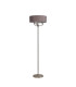Banyan 3 Light Switched Floor Lamp With 45cm x 15cm Faux Silk Shade Satin Nickel/Grey-4