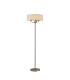 Banyan 3 Light Switched Floor Lamp With 45cm x 15cm Faux Silk Shade Ivory Pearl/Satin Nickel-1