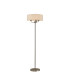 Banyan 3 Light Switched Floor Lamp With 45cm x 15cm Dual Faux Silk Shade Nude Beige/Moonlight Satin Nickel-1