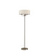 Banyan 3 Light Switched Floor Lamp With 45cm x 15cm Dual Faux Silk Shade Nude Beige/Moonlight Satin Nickel-4