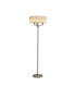 Banyan 3 Light Switched Floor Lamp With 45cm x 15cm Cream Organza Shade Satin Nickel/Cream-1