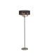Banyan 3 Light Switched Floor Lamp With 45cm x 15cm Black Organza Shade Satin Nickel/Black-1