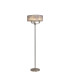 Banyan 3 Light Switched Floor Lamp With 45cm x 15cm Grey Organza Shade Satin Nickel/Grey-1
