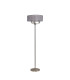 Banyan 3 Light Switched Floor Lamp With 45cm x 15cm Grey Organza Shade Satin Nickel/Grey-4
