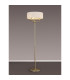 Banyan 3 Light Switched Floor Lamp With 45cm x 15cm Faux Silk Fabric Shade Champagne Gold/White-2