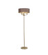 Banyan 3 Light Switched Floor Lamp With 45cm x 15cm Faux Silk Fabric Shade Champagne Gold/Grey-1