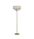 Banyan 3 Light Switched Floor Lamp With 45cm x 15cm Faux Silk Fabric Shade Champagne Gold/White-4