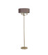 Banyan 3 Light Switched Floor Lamp With 45cm x 15cm Faux Silk Fabric Shade Champagne Gold/Grey-4
