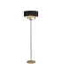 Banyan 3 Light Switched Floor Lamp With 45cm x 15cm Faux Silk Fabric Shade Champagne Gold/Black-1