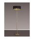 Banyan 3 Light Switched Floor Lamp With 45cm x 15cm Faux Silk Fabric Shade Champagne Gold/Black-2