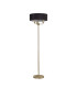 Banyan 3 Light Switched Floor Lamp With 45cm x 15cm Faux Silk Fabric Shade Champagne Gold/Black-4