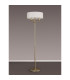 Banyan 3 Light Switched Floor Lamp With 45cm x 15cm Faux Silk Fabric Shade Champagne Gold/White-11