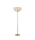 Banyan 3 Light Switched Floor Lamp With 45cm x 15cm Faux Silk Fabric Shade Champagne Gold/Ivory Pearl-1