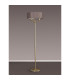 Banyan 3 Light Switched Floor Lamp With 45cm x 15cm Faux Silk Fabric Shade Champagne Gold/Grey-11