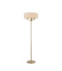 Banyan 3 Light Switched Floor Lamp With 45cm x 15cm Dual Faux Silk Fabric Shade Champagne Gold/Nude Beige-1