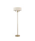 Banyan 3 Light Switched Floor Lamp With 45cm x 15cm Faux Silk Fabric Shade Champagne Gold/Ivory Pearl-4