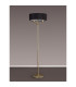 Banyan 3 Light Switched Floor Lamp With 45cm x 15cm Faux Silk Fabric Shade Champagne Gold/Black-11