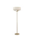 Banyan 3 Light Switched Floor Lamp With 45cm x 15cm Dual Faux Silk Fabric Shade Champagne Gold/Nude Beige-4