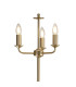 Banyan 3 Light Switched Floor Lamp With 45cm x 15cm Faux Silk Fabric Shade Champagne Gold/Ivory Pearl-7
