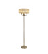Banyan 3 Light Switched Floor Lamp With 45cm x 15cm Organza Shade Champagne Gold/Cream-1