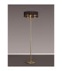 Banyan 3 Light Switched Floor Lamp With 45cm x 15cm Organza Shade Champagne Gold/Black-2