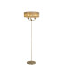 Banyan 3 Light Switched Floor Lamp With 45cm x 15cm Organza Shade Champagne Gold/Soft Bronze-1