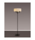 Banyan 3 Light Switched Floor Lamp With 45cm x 15cm Faux Silk Fabric Shade Matt Black/White-2