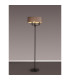 Banyan 3 Light Switched Floor Lamp With 45cm x 15cm Faux Silk Fabric Shade Matt Black/Grey-2
