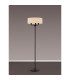 Banyan 3 Light Switched Floor Lamp With 45cm x 15cm Dual Faux Silk Fabric Shade Matt Black/Nude Beige-2