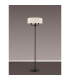 Banyan 3 Light Switched Floor Lamp With 45cm x 15cm Faux Silk Fabric Shade Matt Black/Ivory Pearl-11