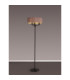 Banyan 3 Light Switched Floor Lamp With 45cm x 15cm Dual Faux Silk Fabric Shade Matt Black/Taupe-2