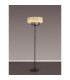 Banyan 3 Light Switched Floor Lamp With 45cm x 15cm Organza Shade Matt Black/Cream-2