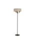 Banyan 3 Light Switched Floor Lamp With 45cm x 15cm Organza Shade Matt Black/Cream-4