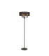 Banyan 3 Light Switched Floor Lamp With 45cm x 15cm Organza Shade Matt Black/Black-1