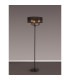 Banyan 3 Light Switched Floor Lamp With 45cm x 15cm Organza Shade Matt Black/Black-2