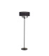 Banyan 3 Light Switched Floor Lamp With 45cm x 15cm Organza Shade Matt Black/Black-4
