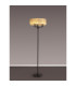 Banyan 3 Light Switched Floor Lamp With 45cm x 15cm Organza Shade Matt Black/Soft Bronze-2