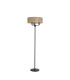 Banyan 3 Light Switched Floor Lamp With 45cm x 15cm Organza Shade Matt Black/Soft Bronze-4